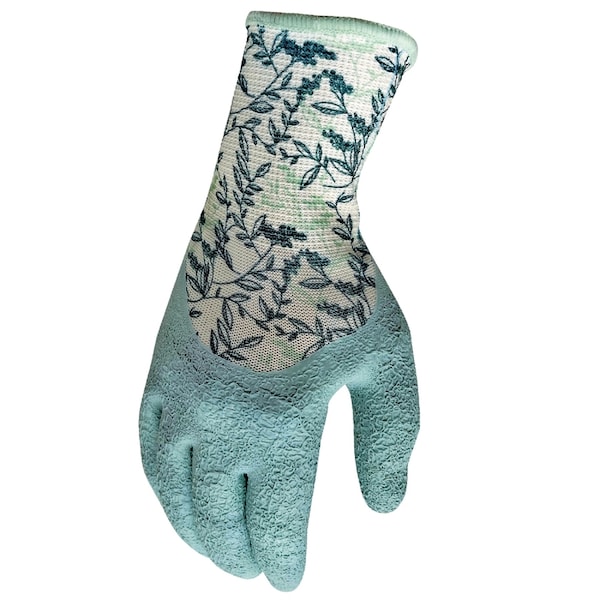 Digz Digz Latex Coated Garden Gloves L Latex Coated Stretch FIt Blue Gardening Gloves - 75382-26