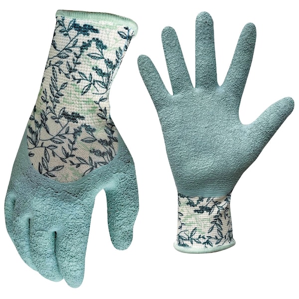 Digz Digz Latex Coated Garden Gloves L Latex Coated Stretch FIt Blue Gardening Gloves - 75382-26