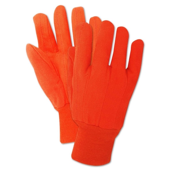 Magid MultiMaster Orange Double Palm Canvas Gloves w Knit Wrist, 12PK - 795JKWNL