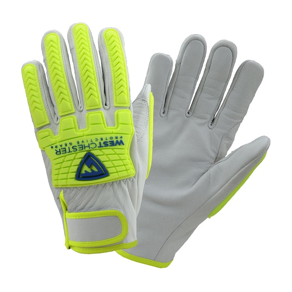 Pip Leather Drivers, HV Green, L1 Impact TPR - 9916/XL