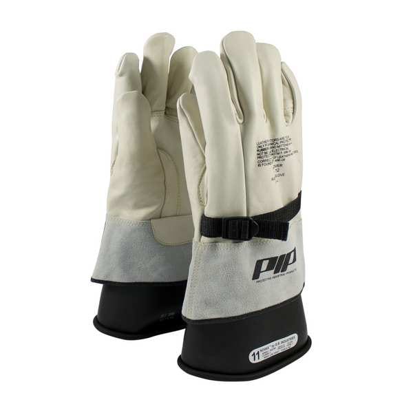 Pip Top Grain Cowhide Protector, Gauntlet Cuff, Straight Thumb, 8, 1 PR - 148-4000/8