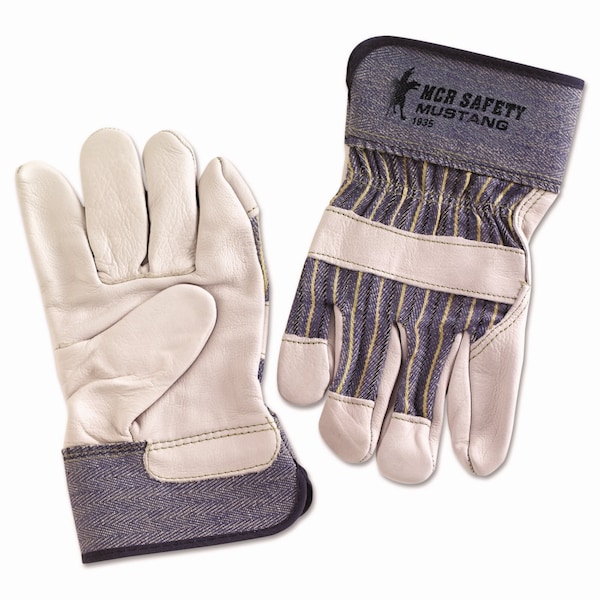 Mcr Safety Mustang Leather Gloves, Grain, XL, PK12 - 127-1935XL