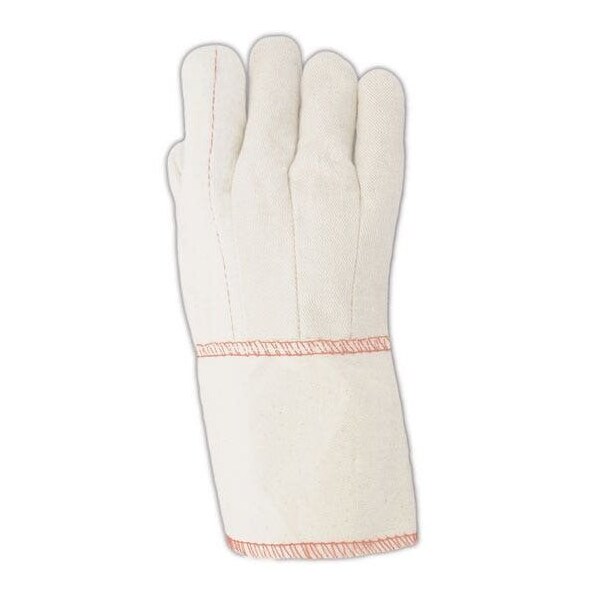 Magid Textile Gloves, Cotton, Gauntlet Cuff Natural, Men's (Fits Large), 12 PK - 97GT