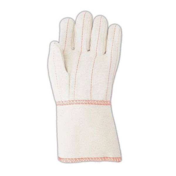 Magid Textile Gloves, Cotton, Gauntlet Cuff Natural, Men's (Fits Large), 12 PK - 97GT