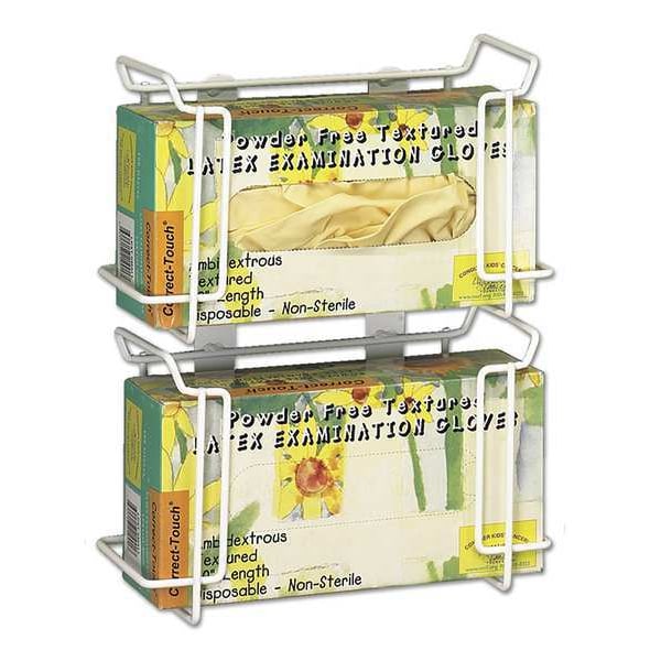 R&B Wire Products Vertical Glove Dispenser, Steel, Holds (2) Boxes , White - 552