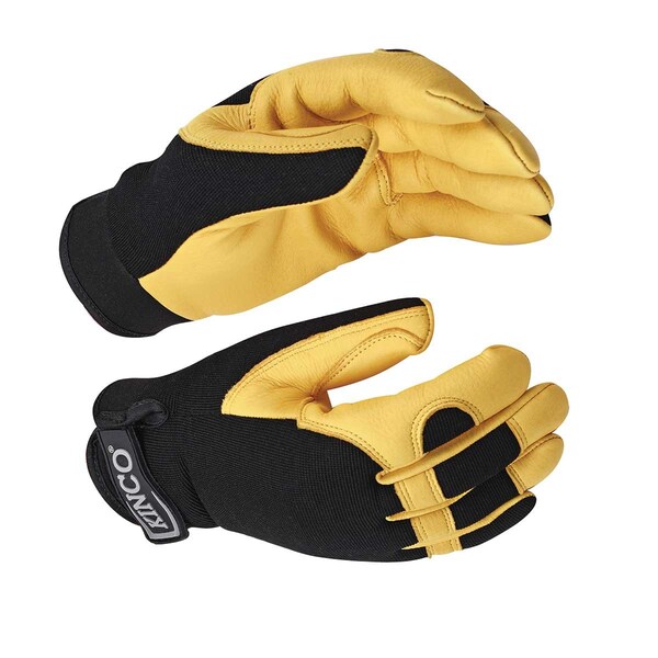 Kinco KincoPro Grain Deerskin & Synthetic Hybrid Gloves with Pull-Strap - 101-XL