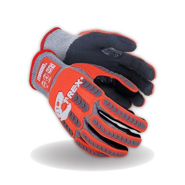 Magid Coated Gloves, Foam Nitrile, 4 Abrasion Level, Salt & Pepper, , L 1 PR - TRX443L