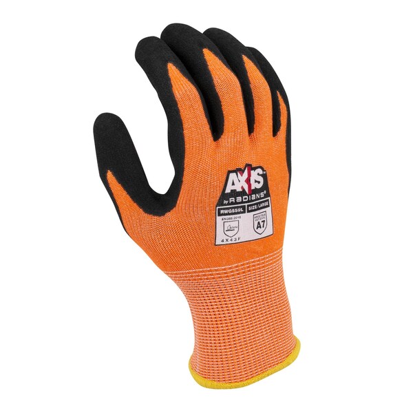 Radians Cut Resistant Coated Gloves, A6 Cut Level, Nitrile, L,  - RWG559TL