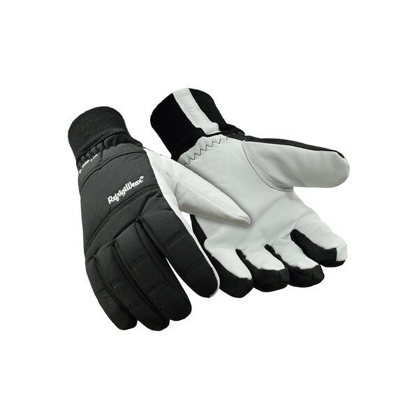 Refrigiwear Cold Protection Gloves, Goat Grain Palm, Tricot Lining, Black, XL - 0243RBLKXLG