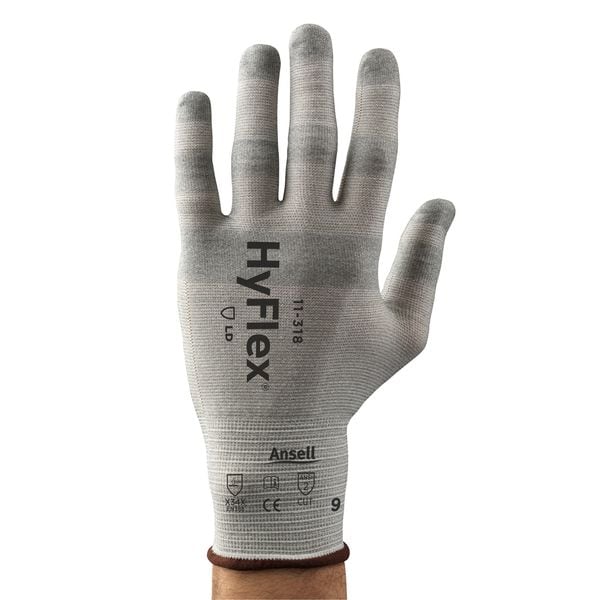 Ansell Cut-Resistant Gloves, Cut Level A2 , Uncoated , Uncoated , Smooth , M 1 PR - 11-318