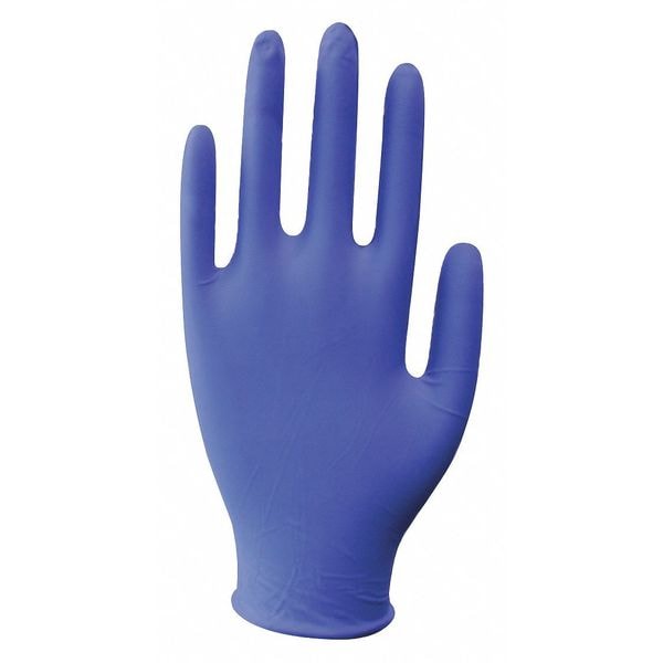 Condor Disposable Gloves, 4.5 mil Palm, Nitrile, Powdered, M (8), 100 PK, Blue - 2XMA3