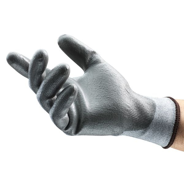 Ansell Cut-Resistant Coated Gloves, Cut Level A2 , Dipped , Polyurethane , Sandy , L 1 PR - 11-727