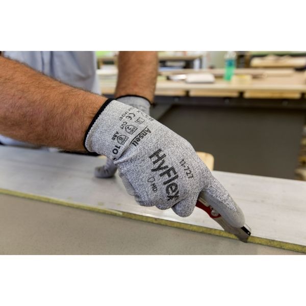 Ansell Cut-Resistant Coated Gloves, Cut Level A2 , Dipped , Polyurethane , Sandy , L 1 PR - 11-727