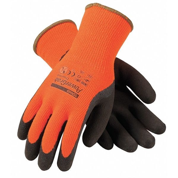 Pip Hi-Vis Cold Protection Coated Gloves, Acrylic Terry Lining, Orange/Brown, S - 41-1400/S