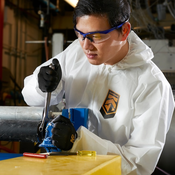Kleenguard Coated Gloves, Polyurethane, Flat, Palm, 3 Abrasion Level, Black, M (8) 1 PR - 13838