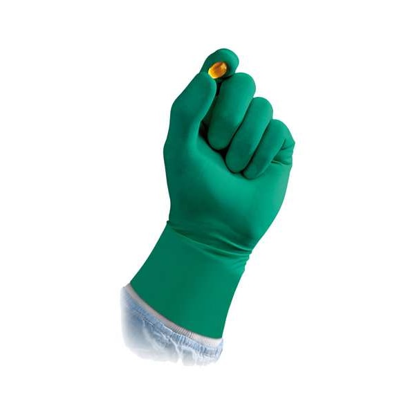 Dermashield 73-711, Disposable Gloves, 5.9 mil Palm, Neoprene, Powder-Free, 7, 200 PK, Green - 73-711