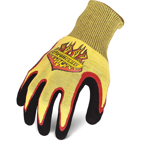 Ironclad Performance Wear Pyro Heat-Resistant Glove, 284  Degrees F Max Temp., Knit Cuff Yellow/Black, L ( 9 ), 1 PR - R-PYR-04-L