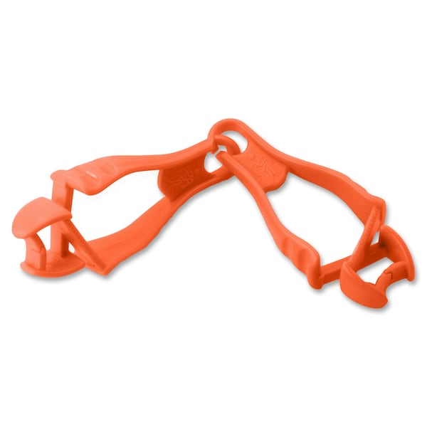 Ergodyne Glove Clip Holder, Dual Clips, Squids 3400 Series, Holds Gloves & Gear, Orange - 3400