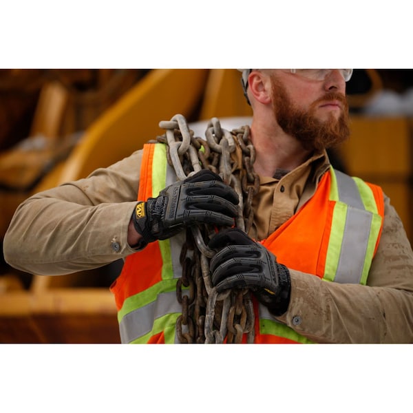 Mechanix Wear M-Pact Impact Resistant Work Gloves, Vibration Absorption, TPR, Black/Gray, XL, 1 Pair - MPT-58-011