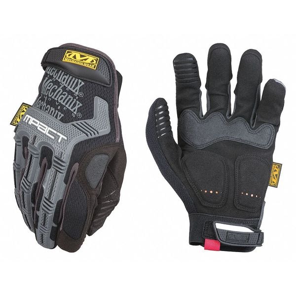 Mechanix Wear M-Pact Impact Resistant Work Gloves, Vibration Absorption, TPR, Black/Gray, XL, 1 Pair - MPT-58-011
