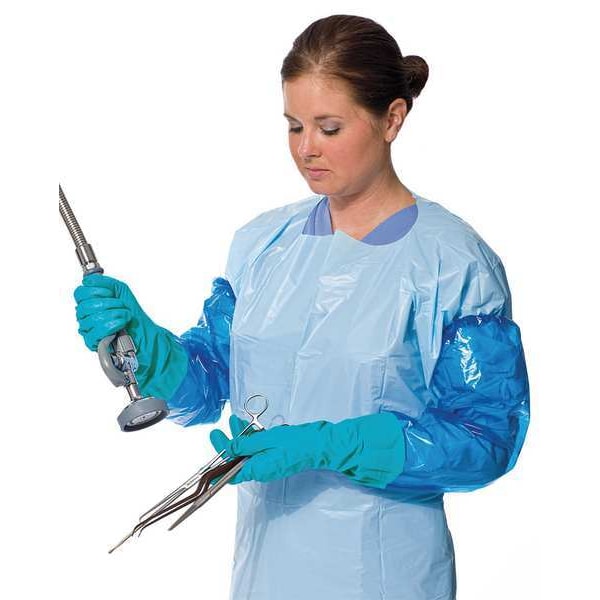 Polyco PolyCo VR(R) 50, Sleeve Gloves, 11 mil Palm, Nitrile, Powder-Free, M (8), 1 PR, Teal - 41450