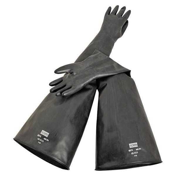 Honeywell North Seamless Dry Box Gloves, Butyl, 32" L, 15 mil, Black, 1 PR - 8B1532/9Q