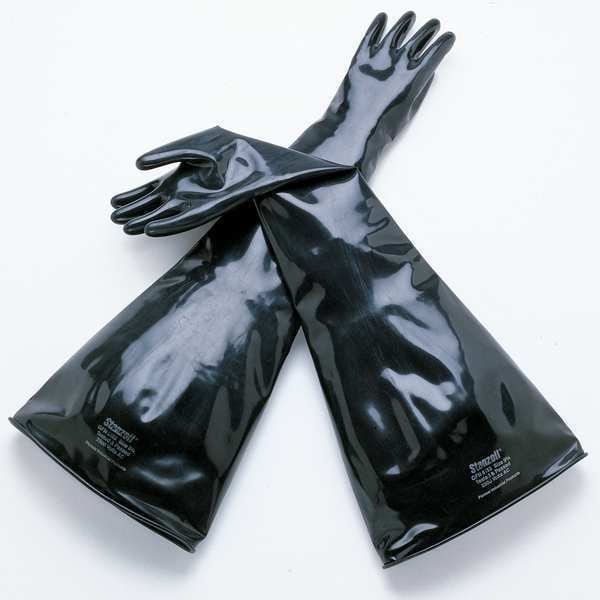 Honeywell North Seamless Dry Box Gloves, Butyl, 32" L, 15 mil, Black, 1 PR - 8B1532/9Q