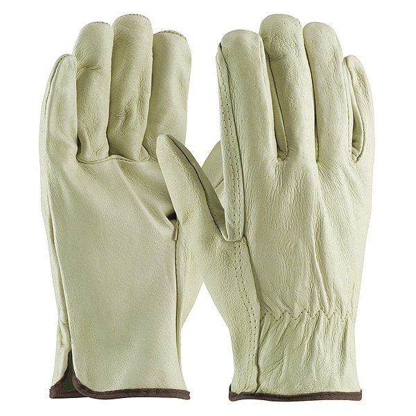 Pip Leather Drivers Gloves, Premium Cowhide, Straight Thumb, Gunn Cut, Reinforced Palm, L, 12PK - 994