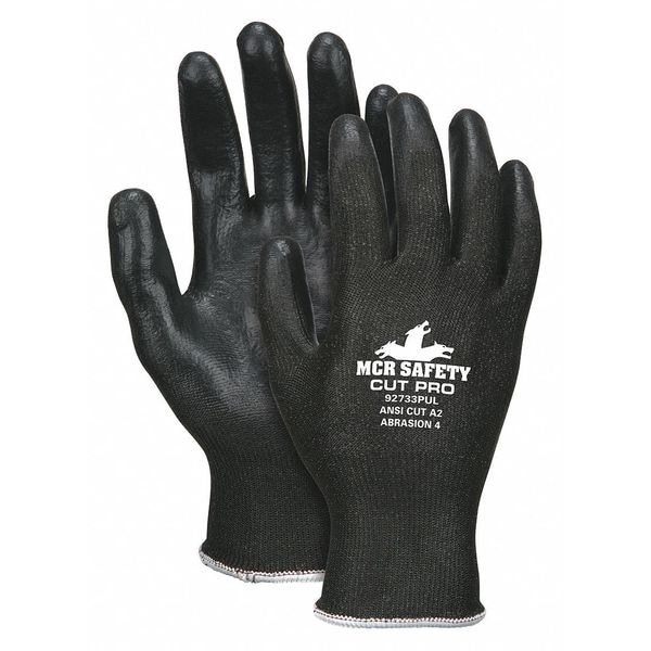 Mcr Safety Cut-Resistant Coated Gloves, Cut Level A3 , Dipped , Polyurethane , Smooth , L 1 PR - 92733PUL