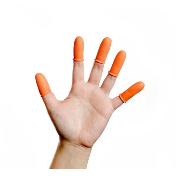 Bertech Sheer Latex, 14 mil Thickness, Orange, Large, 300 PK - FC-O-L