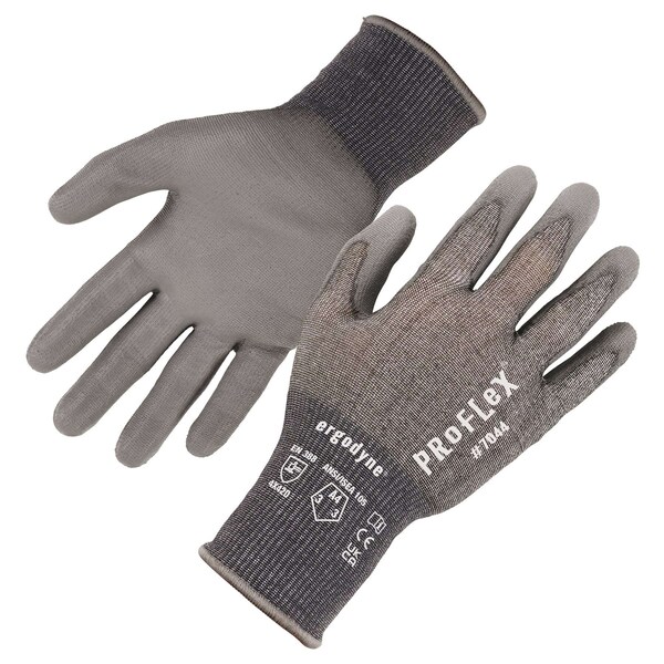 Ergodyne ANSI A4 PU Coated CR Gloves, Gray, Size M - 7044
