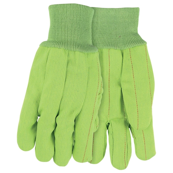 Mcr Safety Corded DoublePalm Nap Knit Wrist, L, PK12 - 9018CDGB