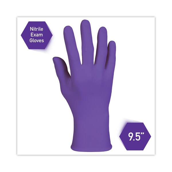 Kimberly-Clark Professional Purple Nitrile, Disposable Gloves, 6 mil Palm, Nitrile, Powder-Free, XL, 90 PK, Purple - 55084