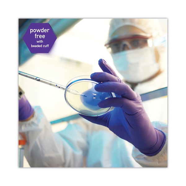 Kimberly-Clark Professional Purple Nitrile, Disposable Gloves, 6 mil Palm, Nitrile, Powder-Free, XL, 90 PK, Purple - 55084