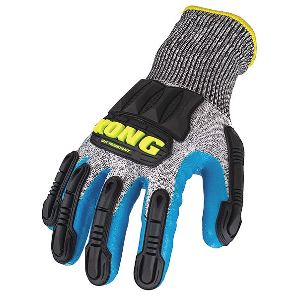 Ironclad Performance Wear Coated Gloves, HPPE/Nitrile Palm, Acrylic Lining, Blue/Gray, XL ( 10 ) - KKC5BW-05-XL
