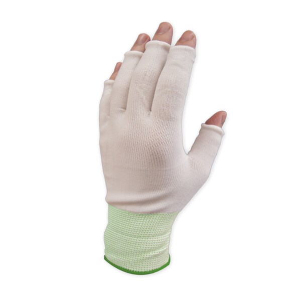 Pure Touch Pure Touch Half Finger Nylon Glove Liner Size L, 300pair/PK, Moisture Wicking & Barrier Protection - GLHF-S