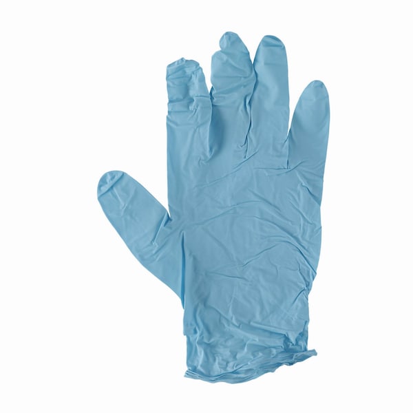 Boardwalk Disposable Gloves, 5 mil Palm, Nitrile, Powder-Free, L, 100 PK, Blue - 382LBXA