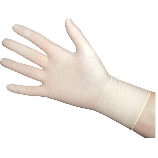 Gemplers Disposable Gloves, 5 mil Palm, Latex, Powdered, S, 100 PK, Cream - 198235-S