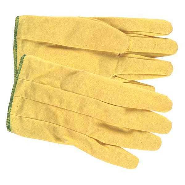 Mcr Safety Coated Gloves, Vinyl, Smooth, Full, 0 Abrasion Level, Yellow, M 12 PK - 9850M