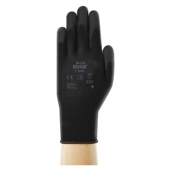 Edge HyFlex 48-126, Knit Gloves, 12 PK, Black - 48-126
