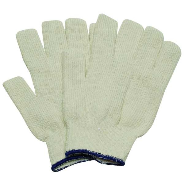 Condor Condor Heat Resistant Gloves, Polyester/cotton, 250  Degrees F Max Temp., Knit Cuff White, L ( 9 ) - 2AP49