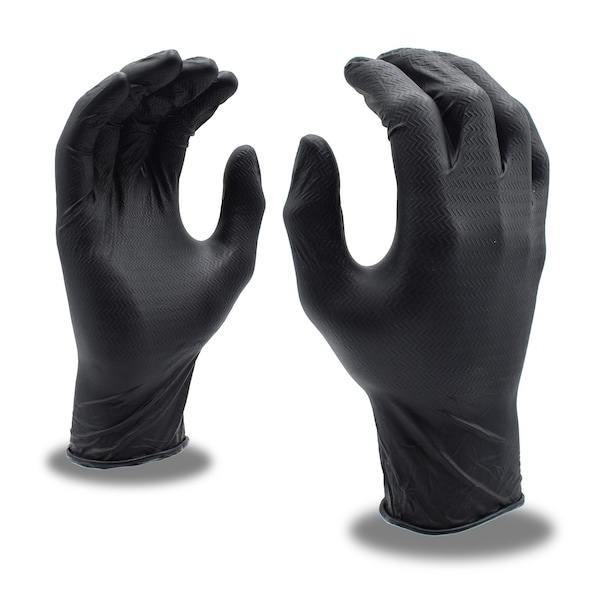 Nitri-Cor Gloves, Nitrile, Black, Food Service, PK900 - 4094BXXL