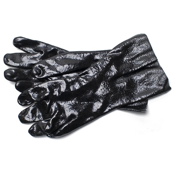 The Brush Man 14” Pvc Chemical-Resistant Gloves, Interlock Lined, Large, 12PK - GLOVE-7714
