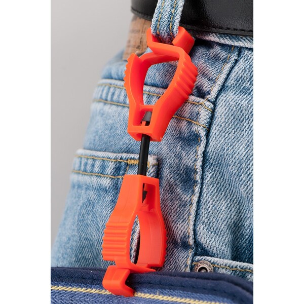 Glove Guard 1940 Dual Small End clip, Blaze Orange - 1940OR