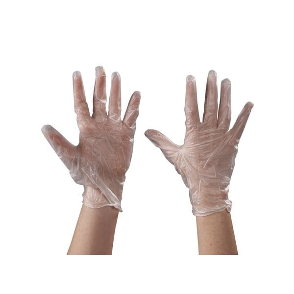 Bsc Preferred 15392, Disposable Gloves, 5 mil Palm, Vinyl, Powder-Free, L, 100 PK, Clear - BUY03998715