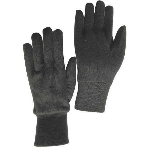 Condor Jersey Gloves, Task & Chore, Cotton/Polyester, Knit, Uncoated, Lightweight, Brown, Large, 1 Pair - 1AV08