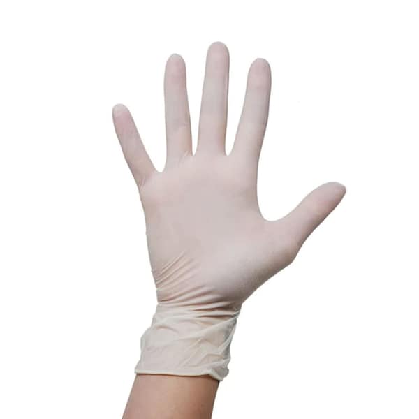 Kleen Chef Disposable Gloves, Latex, Powder-Free, L, 100 PK, Natural - KC-MS-L-DLG-1NR-Z