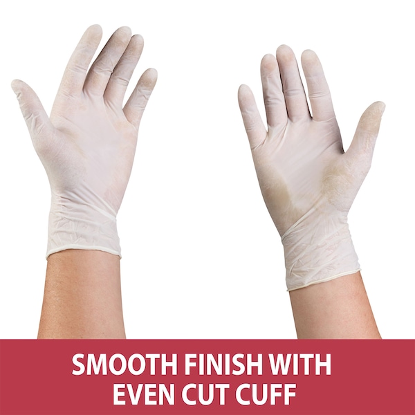 Kleen Chef Disposable Gloves, Latex, Powder-Free, L, 100 PK, Natural - KC-MS-L-DLG-1NR-Z