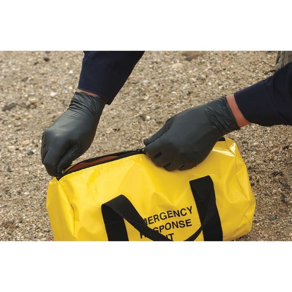 Showa 9700PF, Disposable Gloves, 6 mil Palm, Nitrile, Powder-Free, M (8), 50 PK, Black - 9700PFM