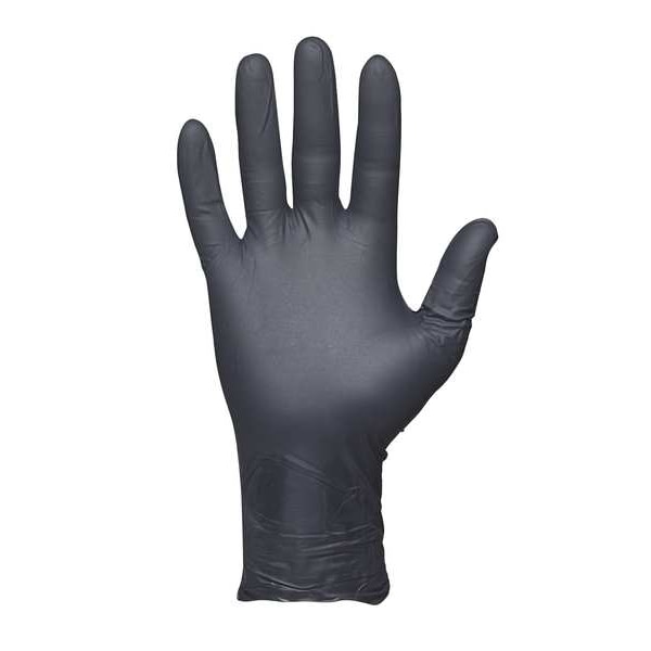 Showa 9700PF, Disposable Gloves, 6 mil Palm, Nitrile, Powder-Free, M (8), 50 PK, Black - 9700PFM